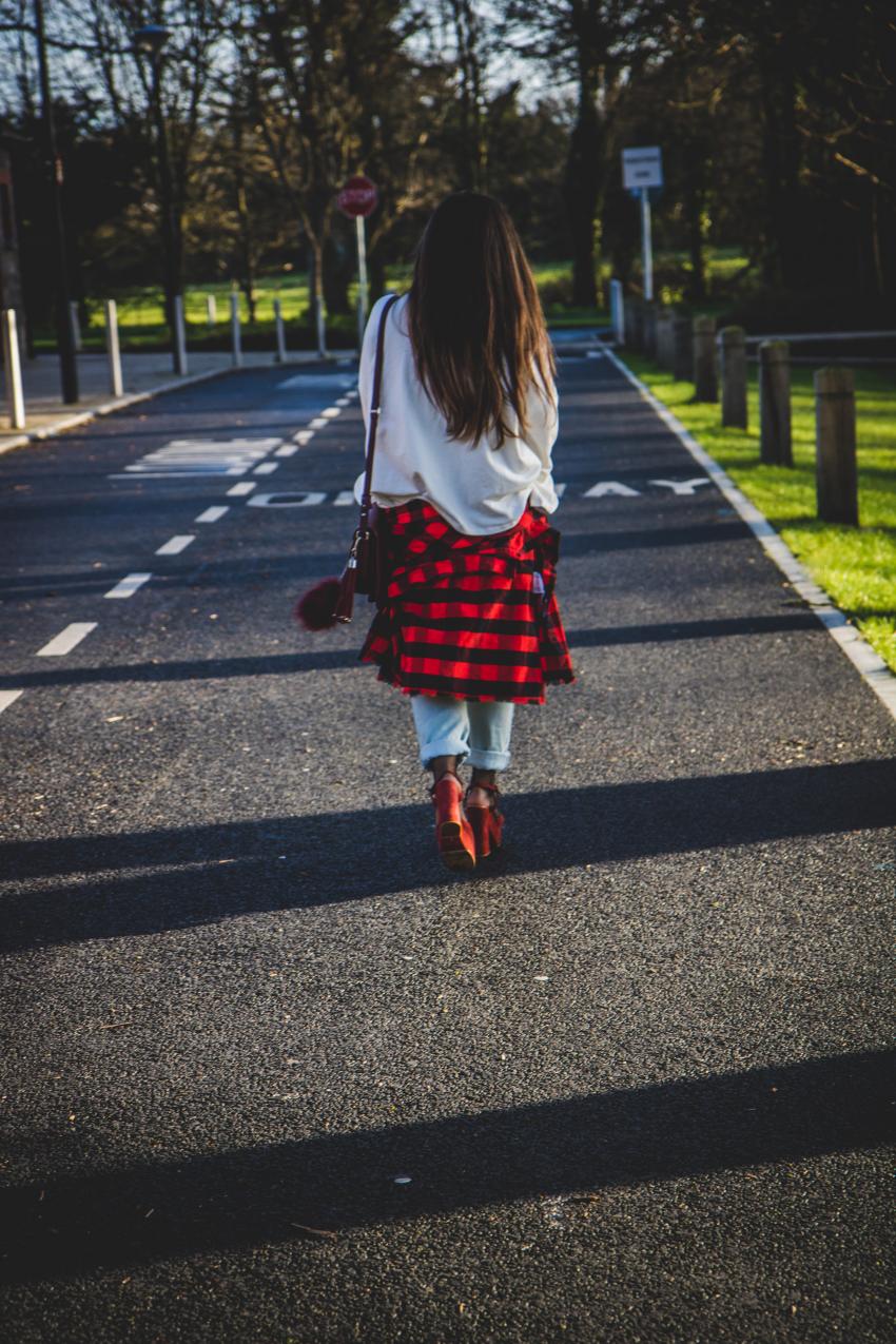 camisa leñador roja